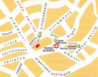 Plano detallado  de Algorta (Getxo)